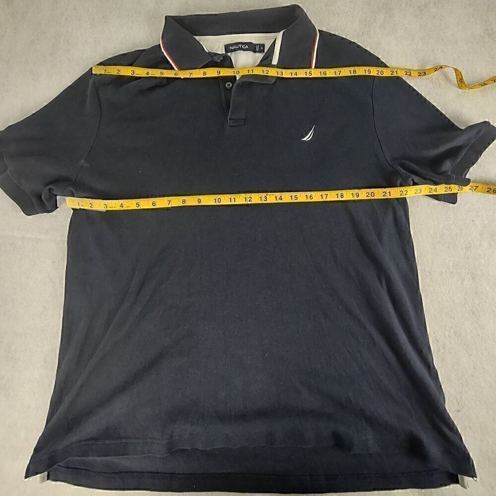 Nautica Men's 100% Cotton Blue 2 Button Short Sleeve Polo Pullover Shirt Size XL - Picture 7 of 10